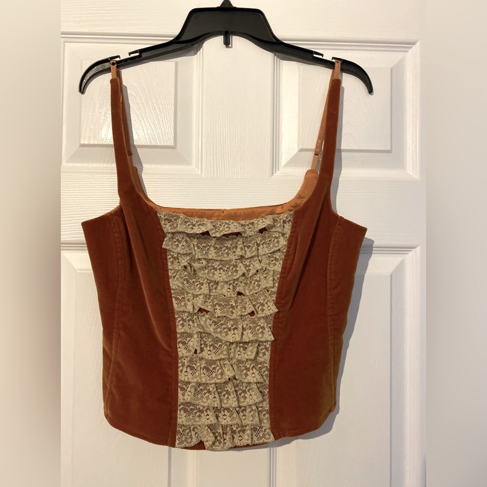 Red Valentino velvet lace top S